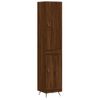 Vidaxl Aparador Alto Madera Contrachapada Roble Marrón 34,5x34x180 Cm