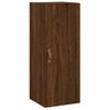 Vidaxl Aparador Alto Madera Contrachapada Roble Marrón 34,5x34x180 Cm