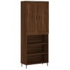 Vidaxl Aparador Alto Madera Contrachapada Marrón Roble 69,5x34x180 Cm