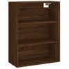 Vidaxl Aparador Alto Madera Contrachapada Marrón Roble 69,5x34x180 Cm