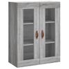 Vidaxl Aparador Alto Madera Contrachapada Gris Sonoma 69,5x34x180 Cm