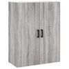 Vidaxl Aparador Alto Madera Contrachapada Gris Sonoma 69,5x34x180 Cm