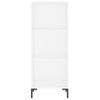 Vidaxl Aparador Alto Contrachapada Blanco Brillante 34,5x32,5x180 Cm