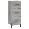 Vidaxl Aparador Alto Madera Contrachapada Gris Sonoma 34,5x34x180 Cm