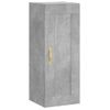 Vidaxl Aparador De Madera Contrachapada Gris Hormigón 34,5x34x180 Cm