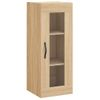 Vidaxl Aparador De Madera Contrachapada Roble Sonoma 34,5x34x180 Cm Marrón