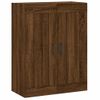 Vidaxl Aparador Alto Madera Contrachapada Marrón Roble 69,5x34x180 Cm