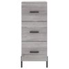 Vidaxl Aparador Alto Madera Contrachapada Gris Sonoma 34,5x34x180 Cm