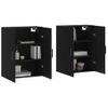 Vidaxl Armarios De Pared 2 Unidades Negro 69,5x34x90 Cm