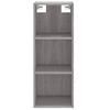 Vidaxl Aparador Alto Madera Contrachapada Gris Sonoma 34,5x34x180 Cm