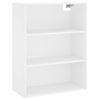 Vidaxl Aparador Alto Madera Contrachapada Blanco 69,5x34x180 Cm