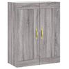 Vidaxl Aparador Alto Madera Contrachapada Gris Sonoma 69,5x34x180 Cm