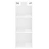 Vidaxl Aparador Alto Madera Contrachapada Blanco Brillo 34,5x34x180 Cm