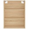 Vidaxl Aparador Alto Madera Contrachapada Color Roble 69,5x34x180 Cm Marrón