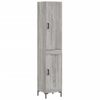 Vidaxl Aparador Alto Madera Contrachapada Gris Sonoma 34,5x34x180 Cm