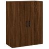 Vidaxl Aparador Alto Madera Contrachapada Marrón Roble 69,5x34x180 Cm