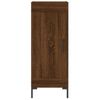 Vidaxl Aparador Alto Madera Contrachapada Roble Marrón 34,5x34x180 Cm