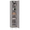 Vidaxl Aparador Alto Madera Contrachapada Gris Sonoma 34,5x34x180 Cm