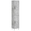 Vidaxl Aparador De Madera Contrachapada Gris Hormigón 34,5x34x180 Cm