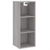 Vidaxl Aparador Alto Madera Contrachapada Gris Sonoma 34,5x34x180 Cm