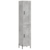 Vidaxl Aparador De Madera Contrachapada Gris Hormigón 34,5x34x180 Cm