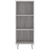 Vidaxl Aparador Alto Madera Contrachapada Gris Sonoma 34,5x34x180 Cm