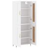 Vidaxl Aparador Alto Madera Contrachapada Blanco 69,5x34x180 Cm