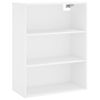 Vidaxl Aparador Alto Madera Contrachapada Blanco 69,5x34x180 Cm