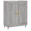 Vidaxl Aparador Alto Madera Contrachapada Gris Sonoma 69,5x34x180 Cm