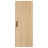 Vidaxl Aparador De Madera Contrachapada Roble Sonoma 34,5x34x180 Cm Marrón