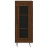 Vidaxl Aparador Alto Madera Contrachapada Roble Marrón 34,5x34x180 Cm