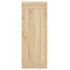 Vidaxl Aparador De Madera Contrachapada Roble Sonoma 34,5x34x180 Cm Marrón