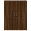 Vidaxl Aparador Alto Madera Contrachapada Marrón Roble 69,5x34x180 Cm