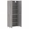 Vidaxl Aparador Alto Madera Contrachapada Gris Sonoma 69,5x34x180 Cm