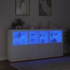 Vidaxl Aparador Con Luces Led Blanco 202x37x100 Cm