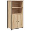 Vidaxl Aparador Alto Madera Contrachapada Roble Sonoma 62x36x121,5 Cm Marrón