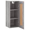 Vidaxl Armario De Pared Madera De Ingeniería Gris Sonoma 34,5x34x90 Cm