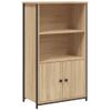 Vidaxl Aparador Alto Madera De Ingeniería Roble Sonoma 62x32x103,5 Cm Marrón