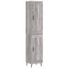 Vidaxl Aparador Alto Madera Contrachapada Gris Sonoma 34,5x34x180 Cm