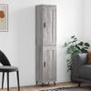 Vidaxl Aparador Alto Madera Contrachapada Gris Sonoma 34,5x34x180 Cm