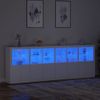 Vidaxl Aparador Con Luces Led Blanco 283x37x100 Cm