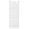 Vidaxl Aparador Alto Madera Contrachapada Blanco 34,5x34x180 Cm