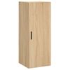 Vidaxl Aparador De Madera Contrachapada Roble Sonoma 34,5x34x180 Cm Marrón