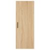 Vidaxl Aparador De Madera Contrachapada Roble Sonoma 34,5x34x180 Cm Marrón