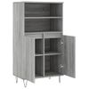 Vidaxl Aparador Alto De Madera Contrachapada Gris Sonoma 60x36x110 Cm