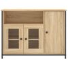 Vidaxl Aparador De Madera De Ingeniería Roble Sonoma 100x35x75 Cm Marrón