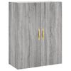 Vidaxl Aparador Alto Madera Contrachapada Gris Sonoma 69,5x34x180 Cm