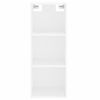 Vidaxl Aparador Alto Madera Contrachapada Blanco 34,5x34x180 Cm