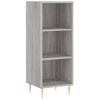 Vidaxl Aparador Alto Madera Contrachapada Gris Sonoma 34,5x34x180 Cm