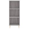 Vidaxl Aparador Alto Madera Contrachapada Gris Sonoma 34,5x34x180 Cm